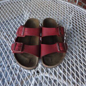 BIRKENSTOCK Child's Red "Arizona" Double Buckle Sandals Size 33 (2.5)